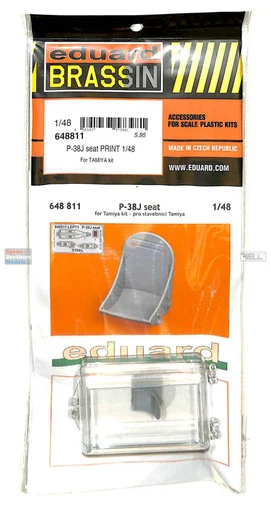EDU648811 1:48 Eduard Brassin PRINT - P-38J Lightning Seat (TAM kit)