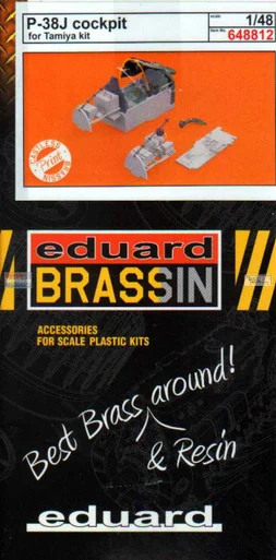 EDU648812 1:48 Eduard Brassin PRINT - P-38J Lightning Cockpit Set (TAM kit)