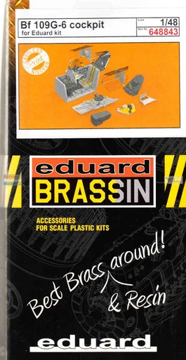 EDU648843 1:48 Eduard Brassin PRINT -Bf109G-6 Cockpit Set (EDU kit)
