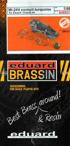 EDU648857 1:48 Eduard Brassin PRINT - Mi-24V Hind Cockpit Turquoise (EDU/ZVE kit)