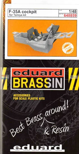 EDU648859 1:48 Eduard Brassin PRINT - F-35A Lightning II Cockpit Set (TAM kit)