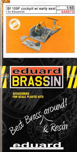 EDU648875 1:48 Eduard Brassin PRINT - Bf109F Cockpit with Early Seat (EDU kit)