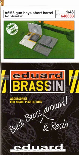 EDU648883 1:48 Eduard Brassin Print - A6M3 Zero Gun Bays Short Barrel (EDU kit)