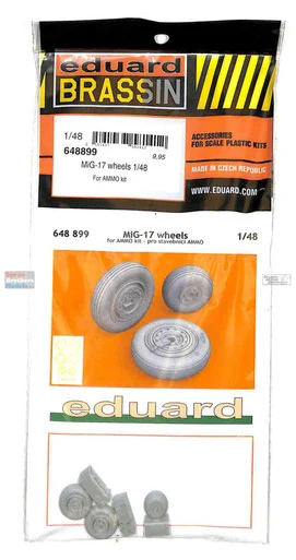 EDU648899 1:48 Eduard Brassin Print - MiG-17 Fresco Wheels (AMM kit)