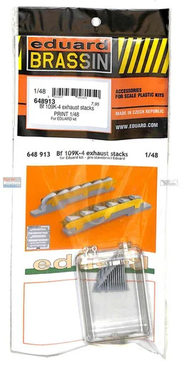 EDU648913 1:48 Eduard Brassin Print - Bf109K-4 Exhaust Stacks (EDU kit)
