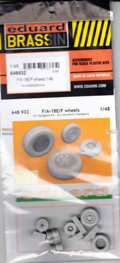 EDU648932 1:48 Eduard Brassin Print - F-18E F-18F Super Hornet Wheels (HAS kit)