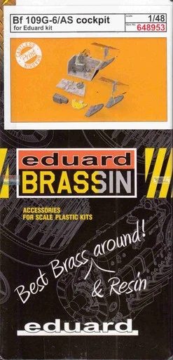 EDU648953 1:48 Eduard Brassin Print - Bf109G-6/AS Cockpit (EDU kit)