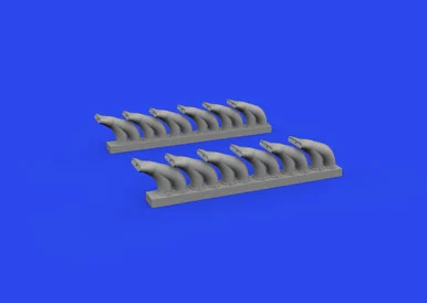 1/48 Eduard P-39 exhaust stacks fishtail PRINT Brassin