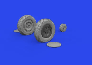 1/48 Eduard P-47D wheels cross tread Brassin