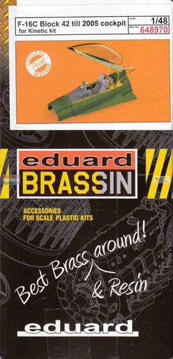 EDU648970 1:48 Eduard Brassin Print - F-16C Block 42 Falcon (until 2005) Cockpit (KIN kit)