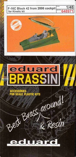 EDU648971 1:48 Eduard Brassin Print - F-16C Block 42 Falcon (from 2005) Cockpit (KIN kit)