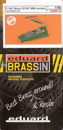 EDU648972 1:48 Eduard Brassin - F-16C Falcon Block 52 (until 1996) Cockpit (KIN kit)