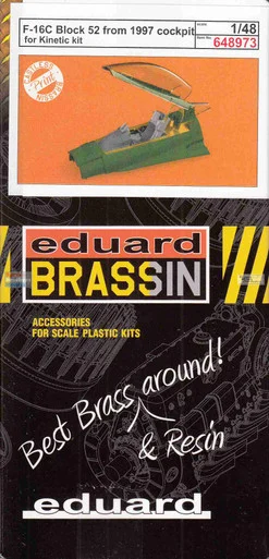 EDU648973 1:48 Eduard Brassin - F-16C Falcon Block 52 (from 1997) Cockpit (KIN kit)