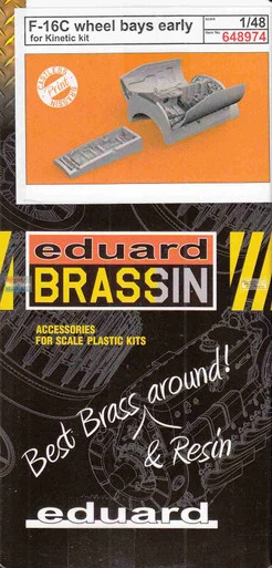 EDU648974 1:48 Eduard Brassin Print - F-16C Falcon Early Wheel Bays (KIN kit)