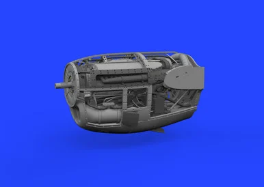 1/48 Eduard P-38J right engine PRINT 1/48
