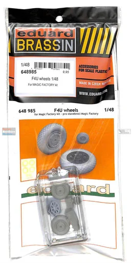 EDU648985 1:48 Eduard Brassin - F4U Corsair Wheels (MGF kit)