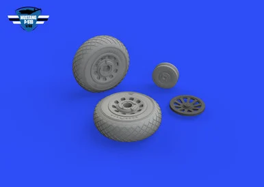 1/48 Eduard P-51B/C wheels diamond tread 1/48
