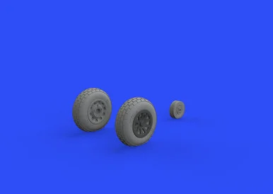 1/48 Eduard P-51B/C wheels block tread Brassin