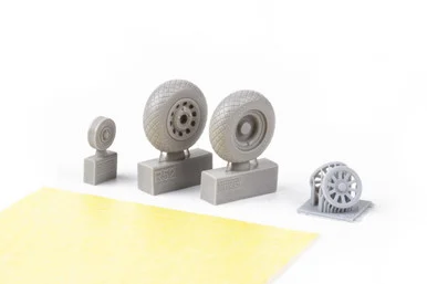 1/48 Eduard P-51B/C wheels diamond tread 2 Brassin