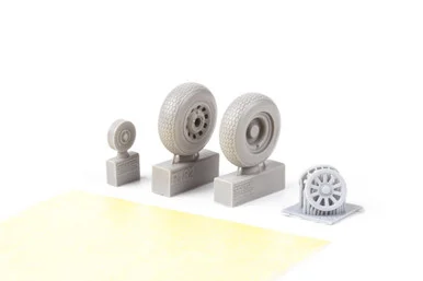 1/48 Eduard P-51B/C wheels block tread 2 Brassin