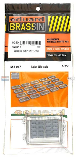 EDU653017 1:350 Eduard Brassin PRINT Balsa Lift Raft Set