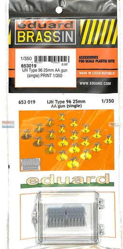 EDU653019 1:350 Eduard Brassin PRINT IJN Type 96 25mm AA Gun (single)