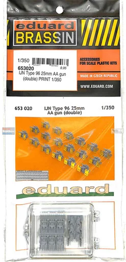 EDU653020 1:350 Eduard Brassin PRINT IJN Type 96 25mm AA Gun (double)