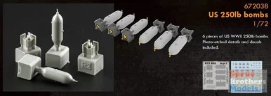 EDU672038 1:72 Eduard Brassin US 250lb Bomb Set