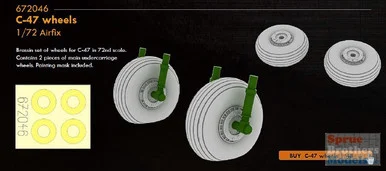 EDU672046 1:72 Eduard C-47 Skytrain Wheels Set (AFX kit)