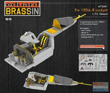 EDU672081 1:72 Eduard Brassin Fw 190A-8 Cockpit Set (EDU kit)