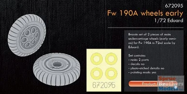 EDU672095 1:72 Eduard Brassin Fw 190 Wheels Early Set (EDU kit)