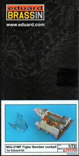 EDU672179 1:72 Eduard Brassin MiG-21MF Fishbed Figher Bomber Cockpit Set (EDU kit)