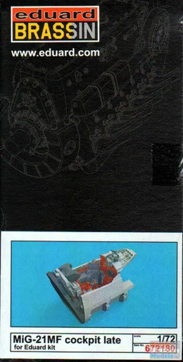 EDU672180 1:72 Eduard Brassin MiG-21MF Fishbed Late Cockpit Set (EDU kit)