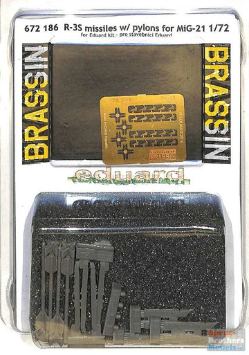 EDU672186 1:72 Eduard Brassin R-3S Missiles with Pylons for MiG-21 (EDU kit)