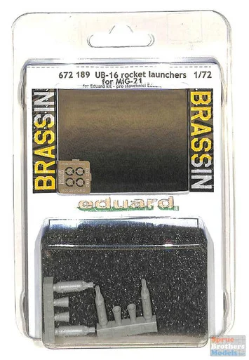 EDU672189 1:72 Eduard Brassin UB-16 Rocket Launchers for MiG-21 (EDU kit)