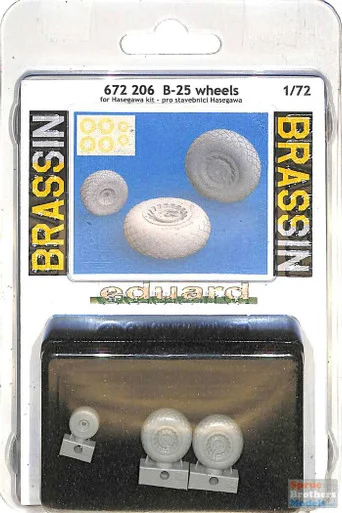 EDU672206 1:72 Eduard Brassin B-25 Mitchell Wheels (HAS kit)