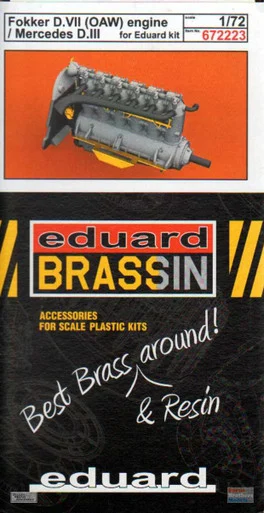 EDU672223 1:72 Eduard Brassin Fokker D.VII (OAW) Engine / Mercedes D.III (EDU kit)