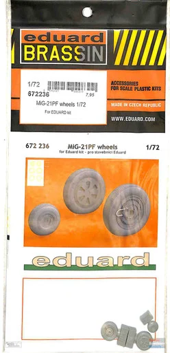 EDU672236 1:72 Eduard Brassin MiG-21PF Fishbed Wheels (EDU kit)