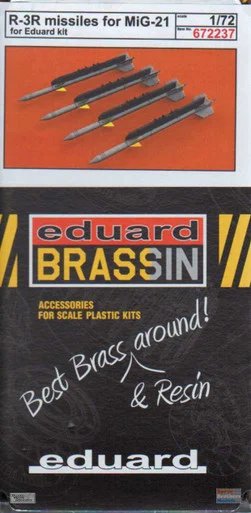 EDU672237 1:72 Eduard Brassin R-3R Missiles for MiG-21 (EDU kit)