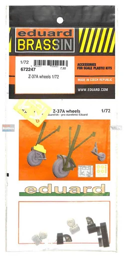 EDU672247 1:72 Eduard Brassin Z-37A Cmelak Wheels (EDU kit)