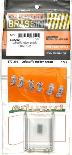 EDU672292 1:72 Eduard Brassin Print Luftwaffe Rudder Pedals