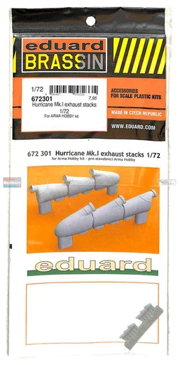 EDU672301 1:72 Eduard Brassin PRINT Hurricane Mk.I Exhaust Stacks (ARH kit)