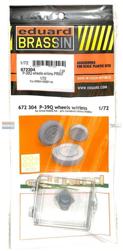 EDU672304 1:72 Eduard Brassin PRINT P-39Q Airacobra Wheels with Rims (ARH kit)
