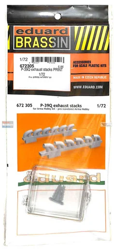 EDU672305 1:72 Eduard Brassin PRINT P-39Q Airacobra Exhaust Stacks (ARH kit)