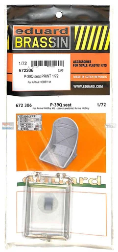 EDU672306 1:72 Eduard Brassin PRINT P-39Q Airacobra Seat (ARH kit)