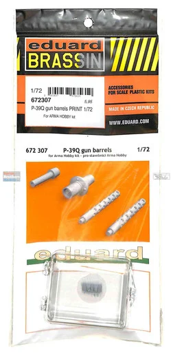 EDU672307 1:72 Eduard Brassin PRINT P-39Q Airacobra Gun Barrels (ARH kit)