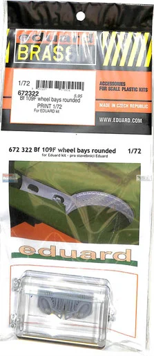 EDU672322 1:72 Eduard Brassin PRINT Bf109F Wheel Bays Rounded (EDU kit)