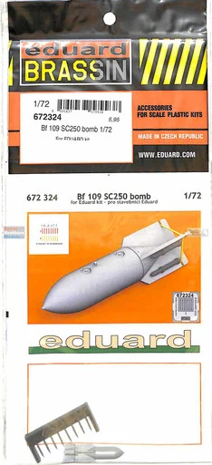 EDU672324 1:72 Eduard Brassin PRINT Bf109 SC250 Bomb (EDU kit)