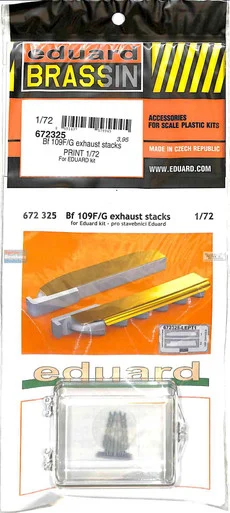 EDU672325 1:72 Eduard Brassin PRINT Bf109F Bf109G Exhaust Stacks (EDU kit)