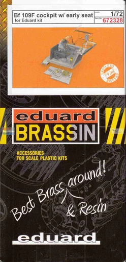 EDU672328 1:72 Eduard Brassin PRINT Bf109F Cockpit Set with Early Seat (EDU kit)